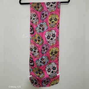 🦋 Colorful Sugar Skull Print Scarf